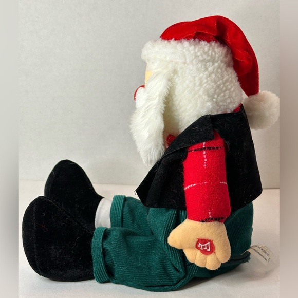 Animated Santa Claus Singing Plush Self Sitter Made in Poland 10 inches Tall - Picture 4 of 7
